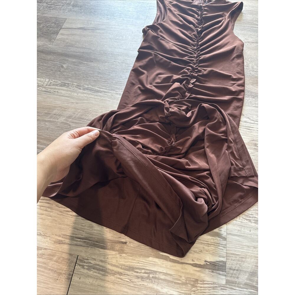 ZARA CENTRAL RUFFLED MIDI DRESS- BRAND NEW WITH TAG - SIZE XS - Picture 7 of 8